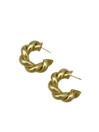 Özel Seri Vintage Model Kalın Burgu Halka Küpe