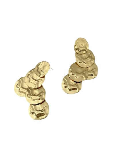 Özel Seri Dokulu Plaka Sallantılı Model Marka Küpe