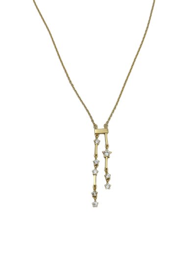 Özel Seri Zirkon Taşlı Yıldız Detay Zincir Kolye ( 45 Cm )