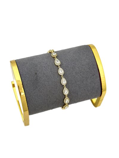 Özel Seri Damla Zirkon Taş Sıralı Bileklik (19 Cm)