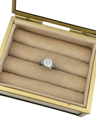 Özel Seri Gümüş Zirkon Taşlı Kuzey Yıldız Ayarlanabilir Serçe Parmak Yüzük