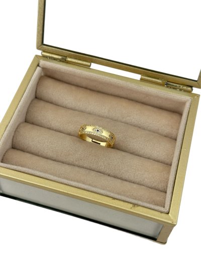 Özel Seri Siyah Taş Göz Detay Plaka Ayarlanabilir Yüzük