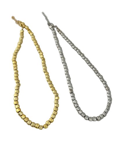 Yassı Kare Plaka Sıralı Kolye (47cm)