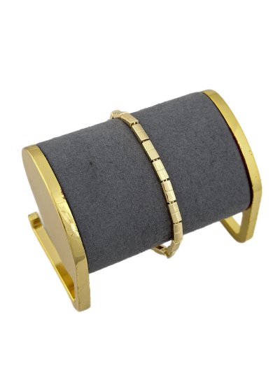 Özel Seri Kesik Kare Plaka Sıralı Bileklik (20 Cm)